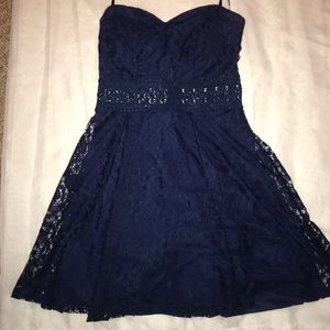B. Darlin Strapless Lace Dress